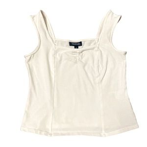 ModCloth White Sweetheart Neck Crop Top Size Small